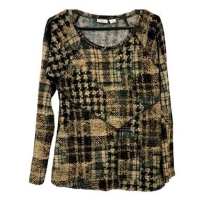 Cato size medium long sleeve shirt polyester & spandex